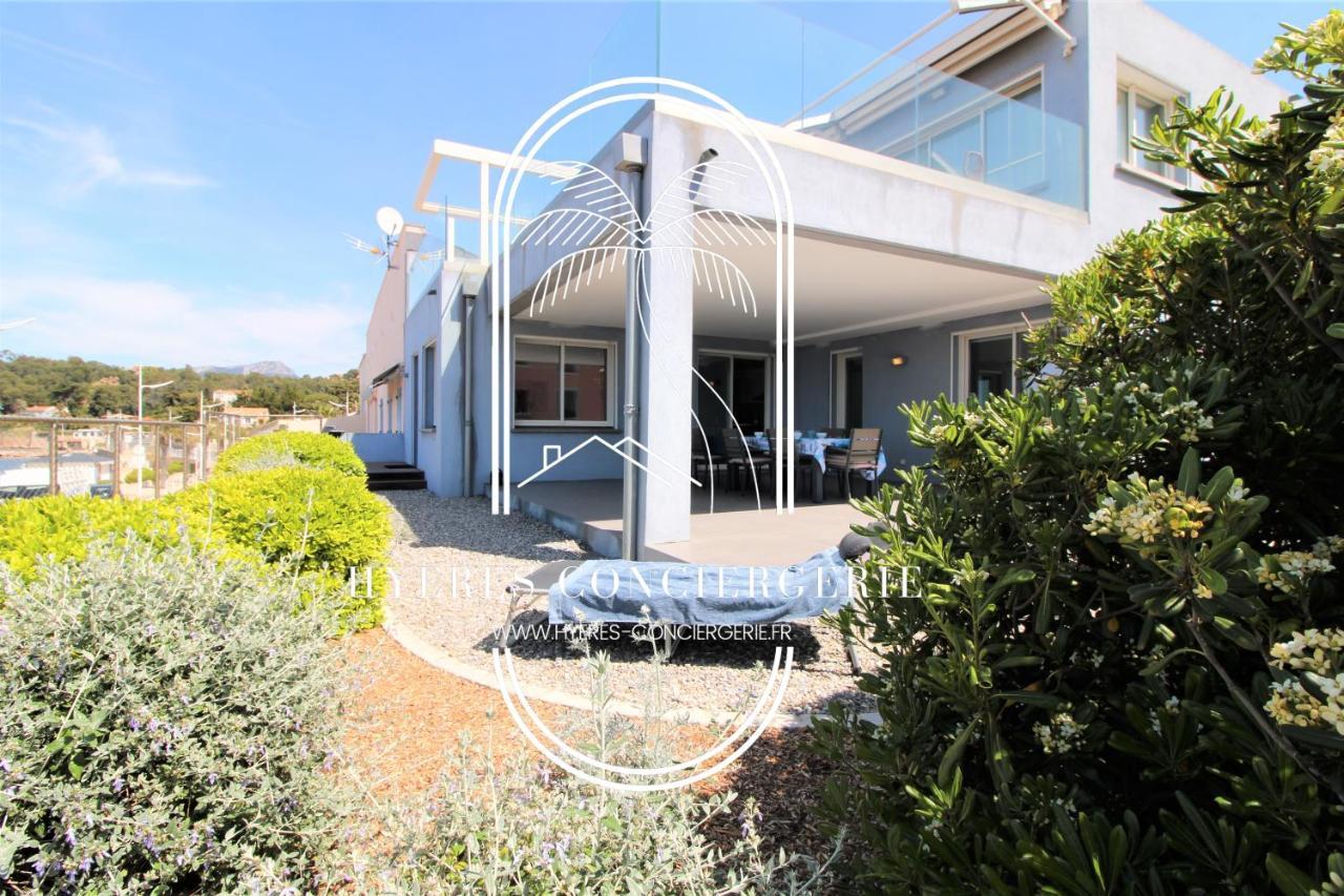 Villa Antoine Appartement Rdj Vue Mer Clim Wifi Parking Plage 50M La Garonne Le Pradet Exteriör bild