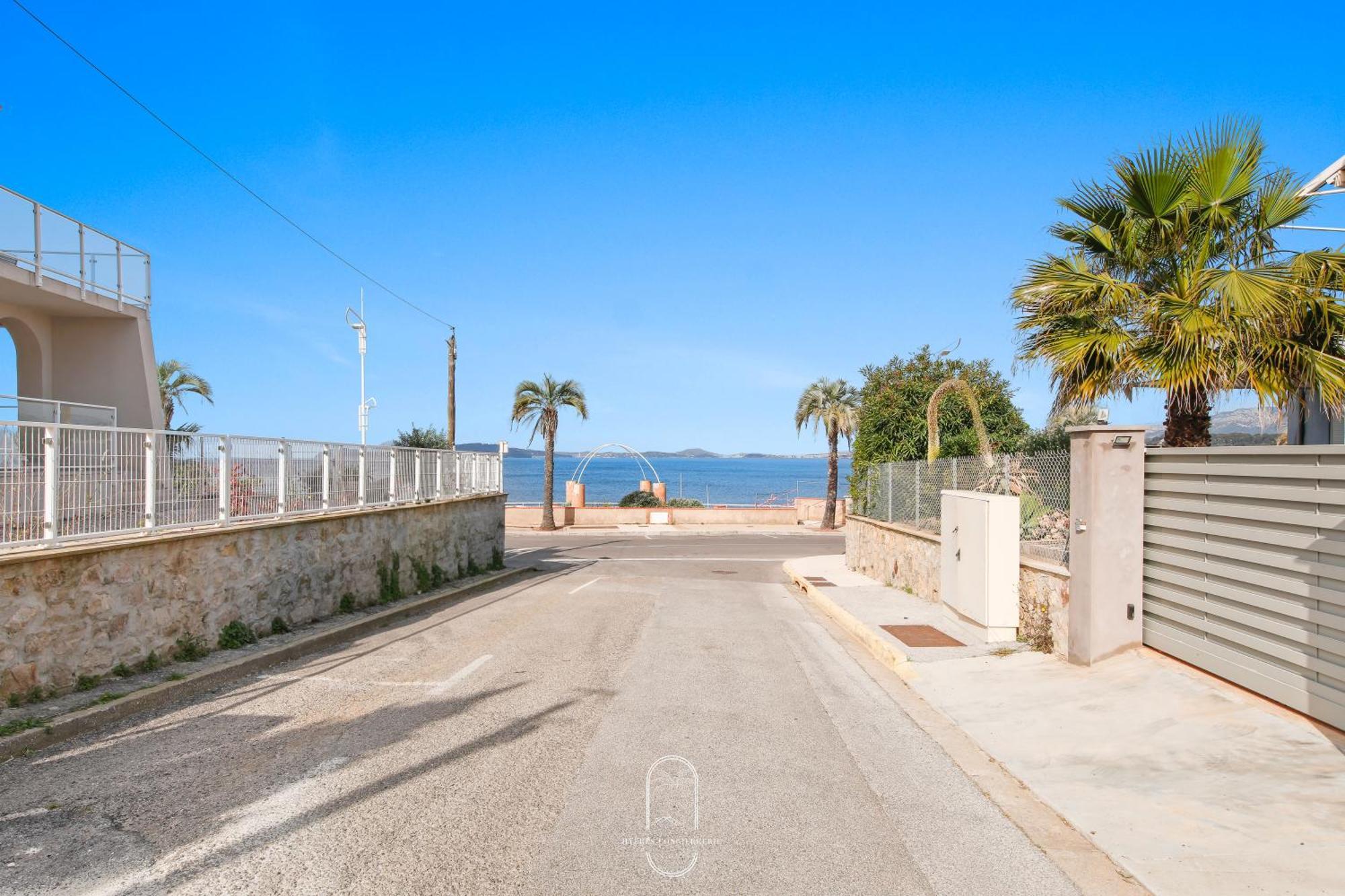 Villa Antoine Appartement Rdj Vue Mer Clim Wifi Parking Plage 50M La Garonne Le Pradet Exteriör bild