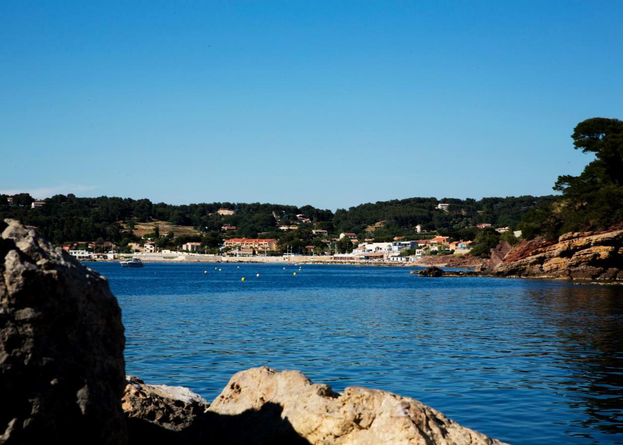 Villa Antoine Appartement Rdj Vue Mer Clim Wifi Parking Plage 50M La Garonne Le Pradet Exteriör bild